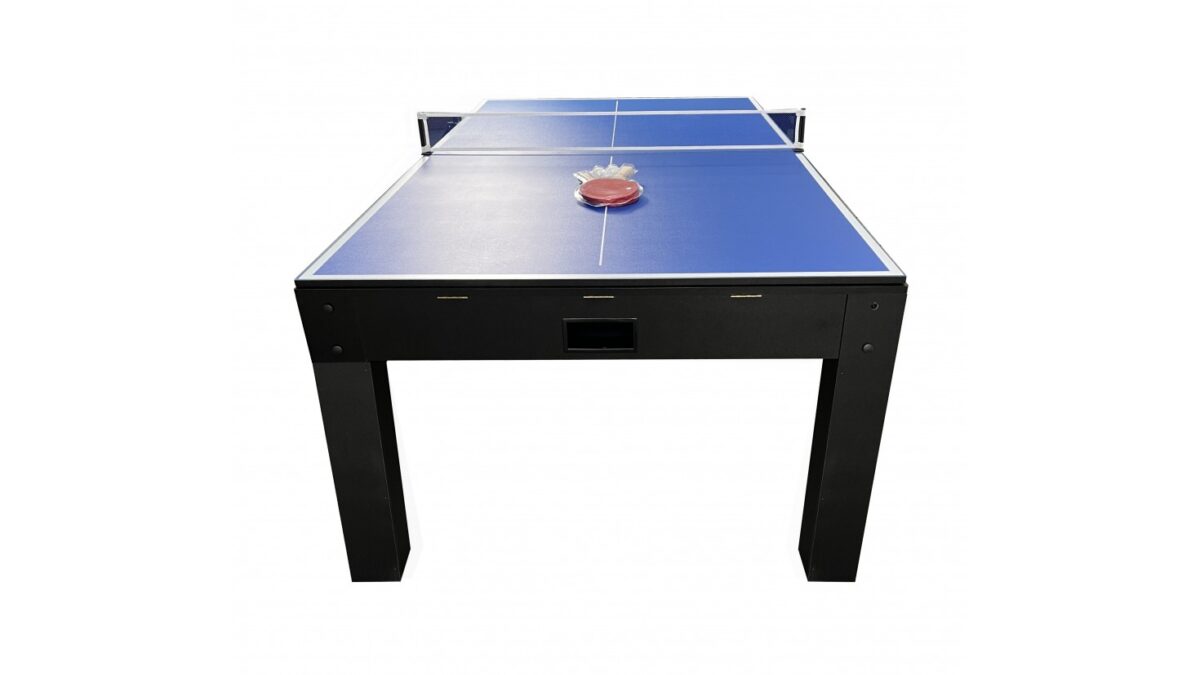 Table à Manger 7ft Multijeux 3-en-1: Billard, Air Hockey et Ping Pong Noir - Transformable pour Repas Conviviaux – Image 13