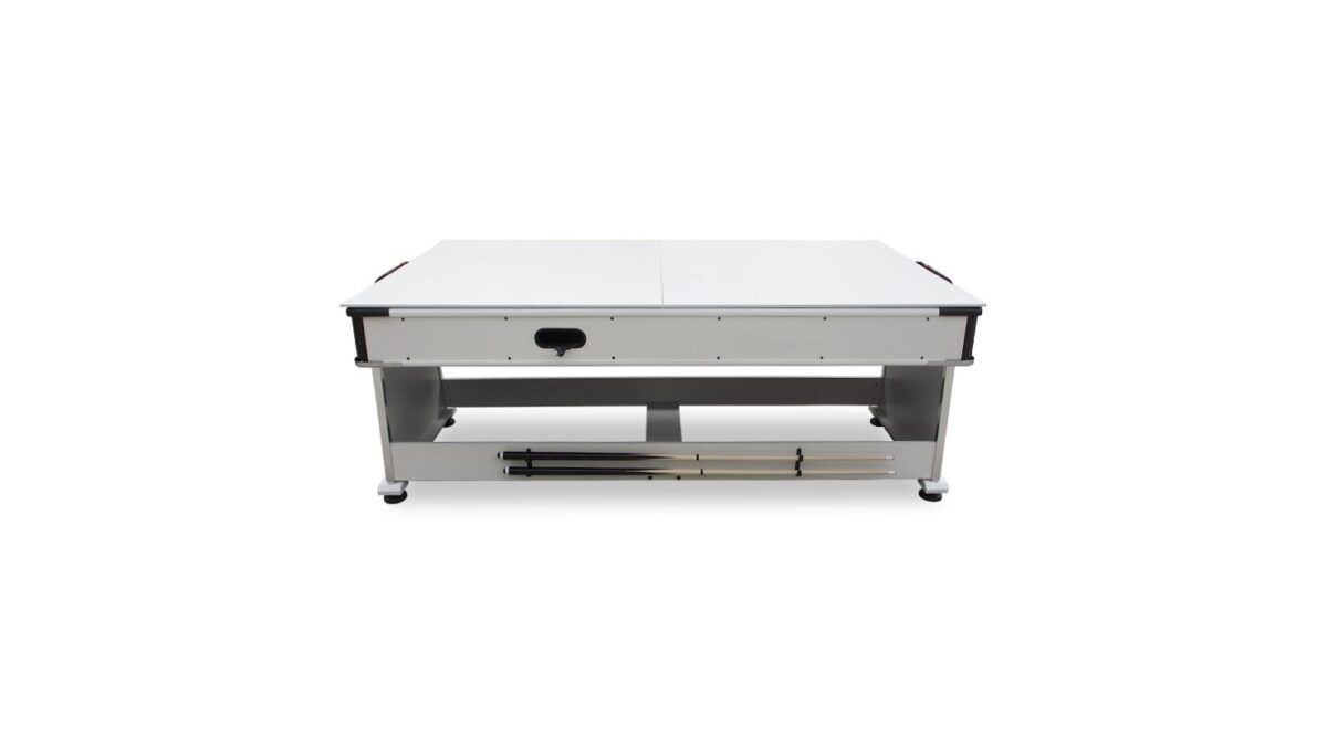 TABLE MULTI JEUX 7FT BILLARD AIR HOCKEY PING PONG BLANC – Image 15