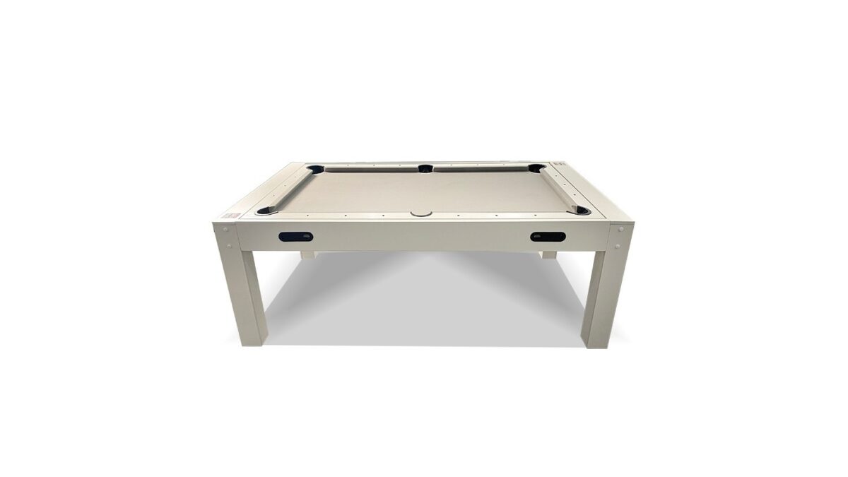 Table multifonction blanche 7FT : Billard, Hockey sur air, Ping Pong et Table à manger – Image 7
